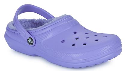 Παιδικές Παντόφλες Λιλά Classic Lined Crocs