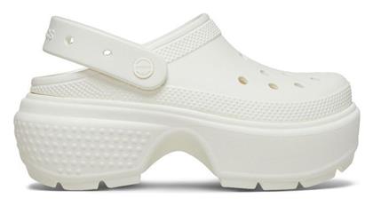 Stomp Clog Γυναικεία Σαμπό Λευκά Crocs