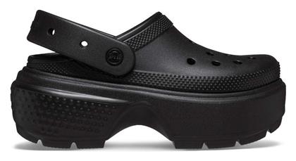 Stomp Clog Γυναικεία Σαμπό Μαύρα Crocs