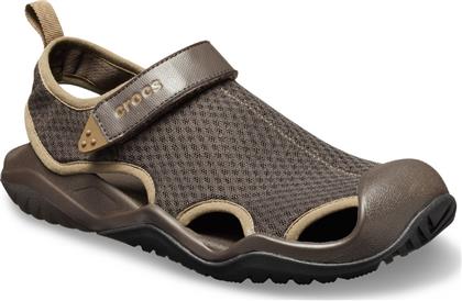 Crocs Swiftwater Mesh Deck Ανδρικά Παπούτσια Θαλάσσης Espresso από το Spartoo