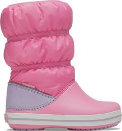 Crocs Παιδικές Γαλότσες για Κορίτσι με Εσωτερική Επένδυση Ροζ Puff από το Z-mall