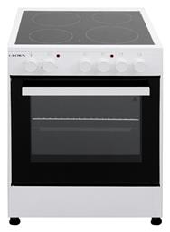 Ελεύθερη με Κεραμικές Εστίες Λευκή CEC-6060V Crown