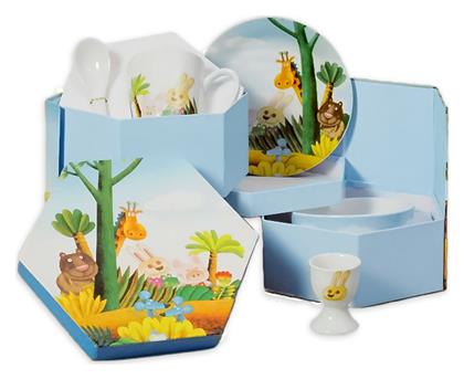 Σετ Φαγητού ''Bebe Zoo'' από Πορσελάνη Πολύχρωμο 5τμχ Cryspo Trio