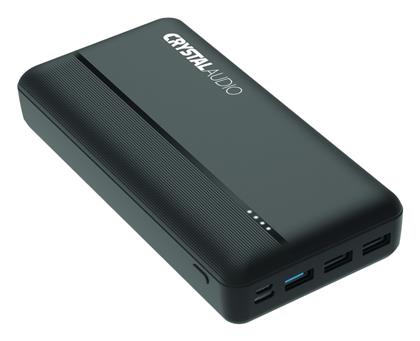 30000mAh 20W Μαύρο Crystal Audio
