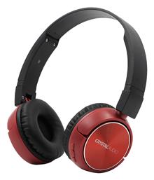BT-04 Ασύρματα/Ενσύρματα On Ear Ακουστικά με 10 ώρες Λειτουργίας Κόκκινα Crystal Audio