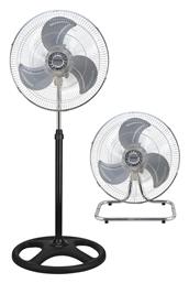 Air Metal Dual Ανεμιστήρας Ορθοστάτης 2 σε 1 80W Διαμέτρου 45cm Crystal Home