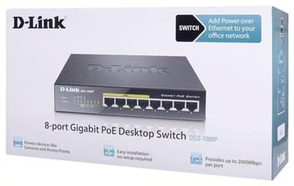 D-Link DGS-1008P Unmanaged L2 PoE - D Link