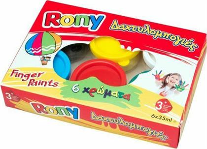 Δαχτυλοχρώματα Rony 35ml-6 Χρώματα (FP-6-35) - Filo Rony