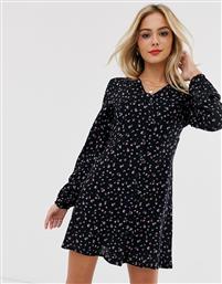 Daisy Street long sleeve tea dress in vintage ditsy floral-Black από το Asos