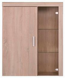 Damis Κρεμαστή Βιτρίνα Σαλονιού από MDF με Τζάμι Sonoma 90.5x35x113.5cm - Alphab2b