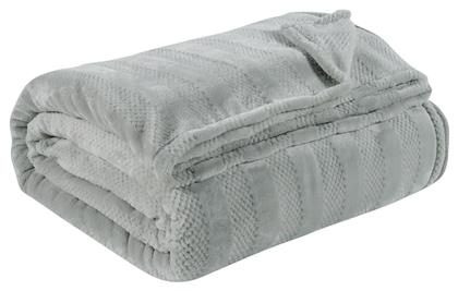 0464 Κουβέρτα Fleece Υπέρδιπλη 220x240εκ. Γκρι Das Home