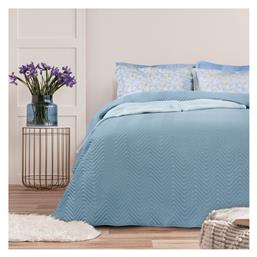 9480 Κουβερλί Υπέρδιπλο Microfiber σε Γαλάζιο Χρώμα 220x240cm Das Home