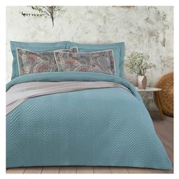 9560 Κουβερλί Υπέρδιπλο Microfiber Μπλε 220x240cm Das Home