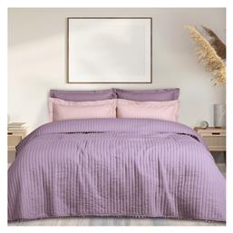 9627 Κουβερλί Υπέρδιπλο Microfiber Ροζ 220x240cm Das Home
