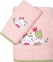 Das Home Σετ Πετσέτες Baby Smile Embroidery 6573 Pink 2τμχ από το Katoikein