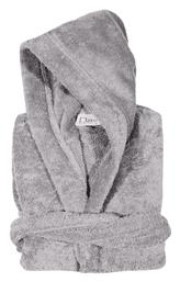 Casual Μπουρνούζι με Κουκούλα Grey 430gr/m² Das Home