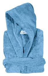 Casual Μπουρνούζι με Κουκούλα Light Blue 430gr/m² Das Home