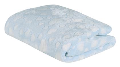 Κουβέρτα Αγκαλιάς & Λίκνου Fleece Light Blue 75x100εκ. Das Home