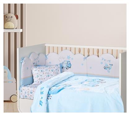 Κουβέρτα Κούνιας Βελουτέ Γαλάζια 110x140εκ. Das Home