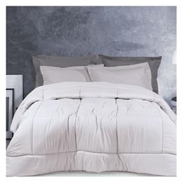 Πάπλωμα Υπέρδιπλο με Γέμιση Microfiber 220x240εκ. 9574 Λευκό Das Home