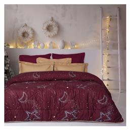 Πάπλωμα Μονό με Γέμιση Microfiber 160x240εκ. Happy ΛΕΥΚΟ, ΜΠΟΡΝΤΩ, ΣΙΕΛ Das Home