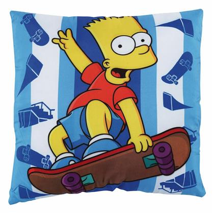 Παιδικό Διακοσμητικό Μαξιλάρι The Simpsons Bart 5513 Μπλε Μ40xΥ40εκ. Das Home