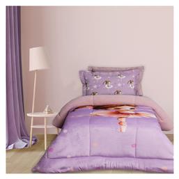 Παιδικό Κουβερτοπάπλωμα Μονό με Γέμιση Hollowfiber Cute Ballerina Pink, Purple 160x220εκ. Das Home