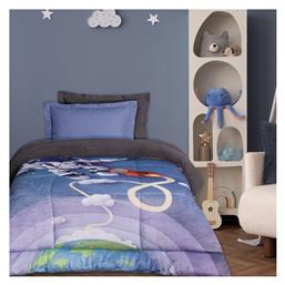 Παιδικό Κουβερτοπάπλωμα Μονό με Γέμιση Hollowfiber Space Trip Blue, Grey 160x220εκ. Das Home
