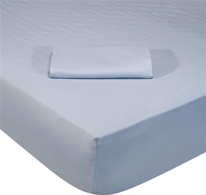 Σεντόνι Ημίδιπλο με Λάστιχο 120x200x35εκ. 1018 Γαλάζιο Das Home