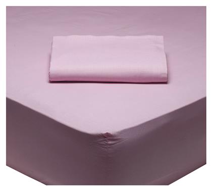 Σεντόνι Ημίδιπλο με Λάστιχο 120x200x35εκ. Best 1012 Ροζ Das Home