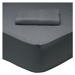 Σεντόνι Υπέρδιπλο με Λάστιχο 170x200x35εκ. Best 1007 Γκρι Das Home