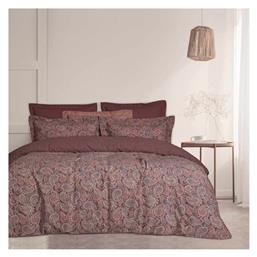 Σετ Ημίδιπλο 3τμχ 120x200+35εκ. με Λάστιχο Casual 5407 Μπλε - Μπορντώ Das Home