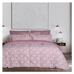 Σετ Σεντόνια Ημίδιπλα με Λάστιχο 120x200x35εκ. Casual 5408 Λευκό Μπλε Das Home