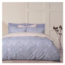Σετ Σεντόνια Υπέρδιπλα με Λάστιχο 170x200+35εκ. Casual 5416 Λιλα - Μαυρο - Μπεζ 4τμχ Das Home