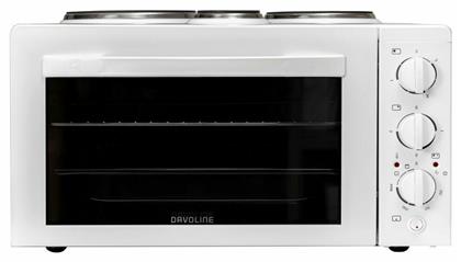 Star 4508 Ηλεκτρικό Φουρνάκι 38lt με 3 Εστίες White Λευκό Davoline