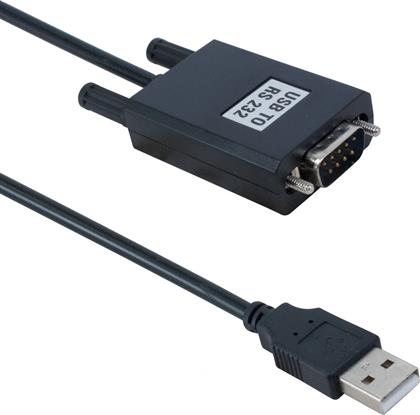 De Tech Καλώδιο USB 2.0 σε RS232 9-pin male 1m