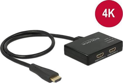 87700 UHD HDMI Splitter 1 είσοδος/2 έξοδοι DeLock