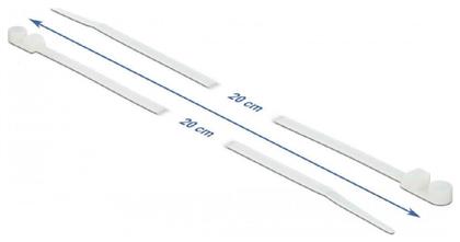Δεματικά Καλωδίων 200x4.8mm Λευκό 10τμχ DeLock