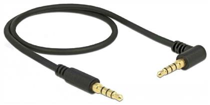 Καλώδιο TRRS 3.5mm male - 3.5mm male Μαύρο 0.5m (85607) DeLock