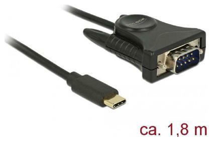 Καλώδιο USB-C σε RS232 9-pin male 1.8m DeLock