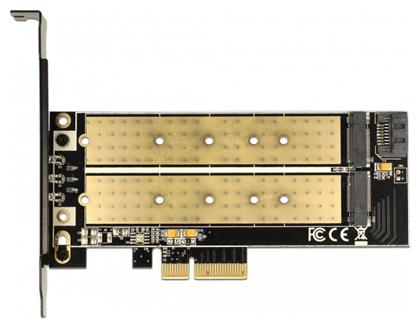 Κάρτα PCIe σε 2 θύρες M.2 (Key B/Key M) DeLock