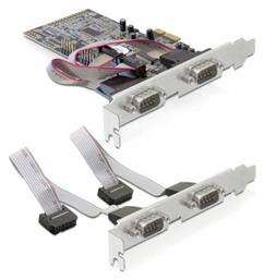 Κάρτα PCIe σε 4 θύρες RS232 DB9 Serial DeLock