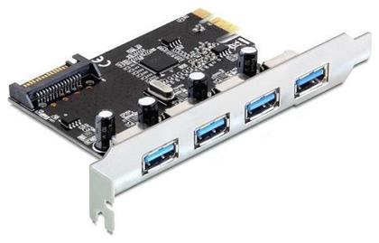 Κάρτα PCIe σε 4 θύρες USB 3.0 DeLock