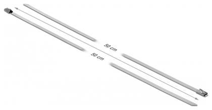 Μεταλλικά Δεματικά Καλωδίων 500x4.6mm Γκρι 10τμχ DeLock