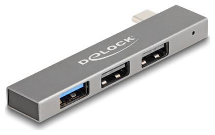 USB 3.0 Hub 4 Θυρών με σύνδεση USB-C Γκρι DeLock