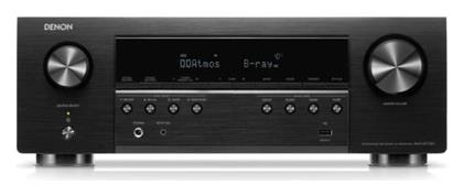 AVR-S770H Ραδιοενισχυτής Home Cinema 4K/8K 7.2 Καναλιών 75W/8Ω 165W/6Ω με HDR και Dolby Atmos Μαύρος Denon
