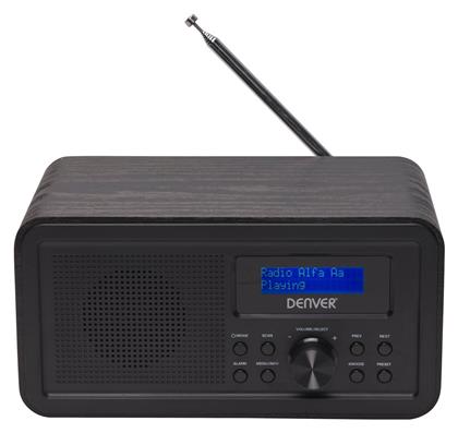 DAB-30 Light Wood Επιτραπέζιο Ραδιόφωνο Ρεύματος / Μπαταρίας DAB+ Μαύρο Denver