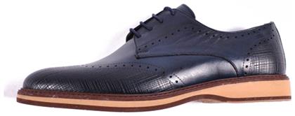 Δερμάτινα Δετά Παπούτσια Oxford 5785 - 002 Blue - Monte Napoleone
