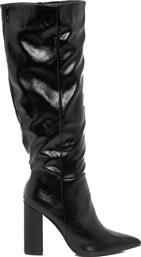 Δερματίνη μπότες με block heel - Μαύρο από το Issue Fashion