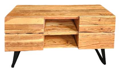 Dervie από Μέταλλο & Μασίφ Ξύλο Φυσικό 130x43.5x66.5εκ. 113-000038 - Pakketo